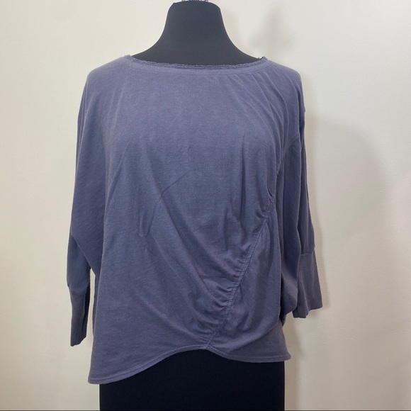 A Common Thread purple-grayish boho top. Slouchy - Picture 2 of 5